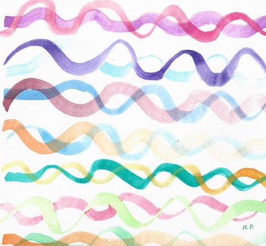 Colorful wavy lines abstract pattern