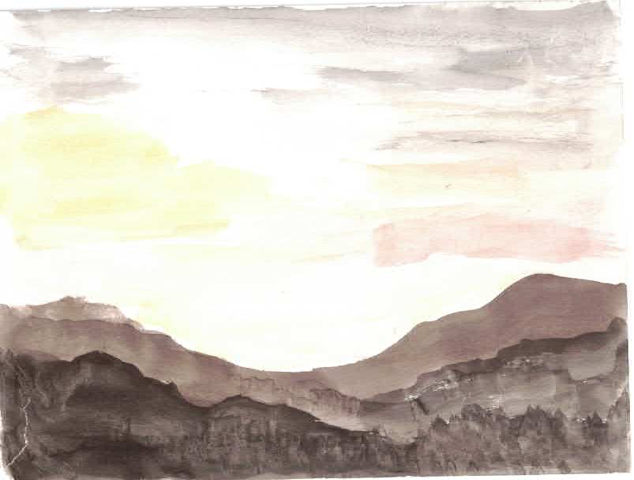 Watercolor study with gentle tones and detail