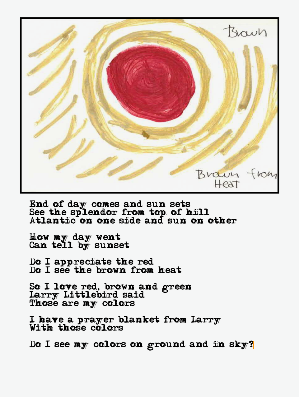 Sunset — poem and illustration by Moe